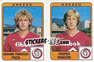 Figurina Giovanni Francesco Pozza / Andrea Mangoni - Calciatori 1984-1985 - Panini