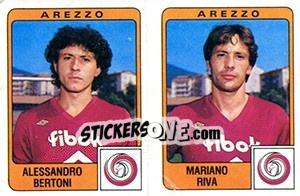 Sticker Alessandro Bertoni / Mariano Riva - Calciatori 1984-1985 - Panini