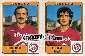 Sticker Domenico Neri / Luciano Miani - Calciatori 1984-1985 n. 312 - Panini