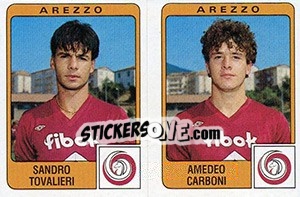 Sticker Sandro Tovalieri / Amedeo Carboni - Calciatori 1984-1985 n. 313 - Panini