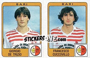 Sticker Giorgio De Trizio / Francesco Cuccovillo - Calciatori 1984-1985 - Panini