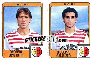 Sticker Onofrio Loseto / Giuseppe Galluzzo - Calciatori 1984-1985 - Panini