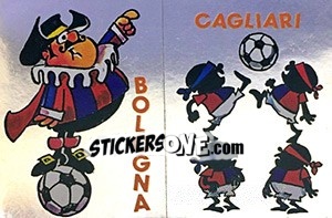 Sticker Mascotte Bologna / Cagliari - Calciatori 1984-1985 - Panini