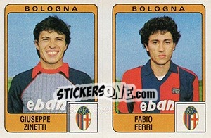 Sticker Giuseppe Zinetti / Fabio Ferri - Calciatori 1984-1985 - Panini