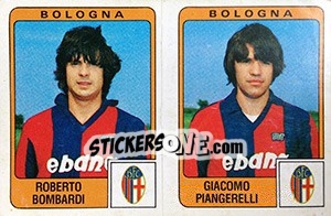 Sticker Roberto Bombardi / Giacomo Piangerelli - Calciatori 1984-1985 n. 328 - Panini