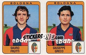 Sticker Sauro Frutti / Giuseppe Greco - Calciatori 1984-1985 n. 331 - Panini