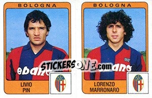 Sticker Livio Pin / Lorenzo Marronaro - Calciatori 1984-1985 n. 333 - Panini