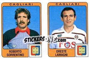 Cromo Roberto Sorrentino / Oreste Lamagni - Calciatori 1984-1985 - Panini