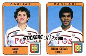 Sticker Fabio Poli / Julio Cesar Uribe - Calciatori 1984-1985 n. 340 - Panini