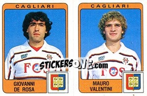 Sticker Giovanni De Rosa / Mauro Valentini - Calciatori 1984-1985 - Panini