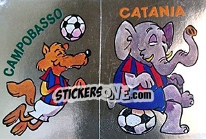Sticker Mascotte Campobasso / Catania - Calciatori 1984-1985 n. 345 - Panini