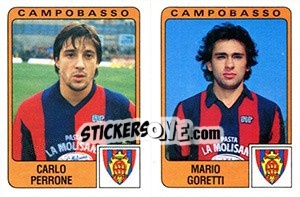 Sticker Carlo Perrone / Mario Goretti - Calciatori 1984-1985 n. 349 - Panini