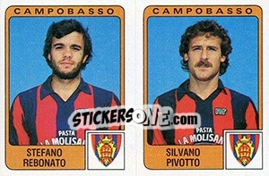 Sticker Stefano Rebonato / Silvano Pivotto - Calciatori 1984-1985 n. 350 - Panini