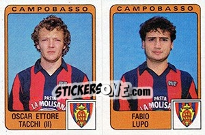 Sticker Oscar Ettore Tacchi / Fabio Lupo - Calciatori 1984-1985 - Panini