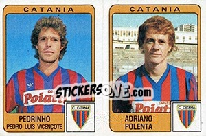 Sticker Pedrinho Pedro Luis Vicençote / Adriano Polenta - Calciatori 1984-1985 n. 357 - Panini