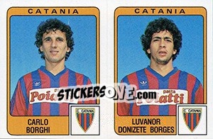 Sticker Carlo Borghi / Luvanor Donizete Borges - Calciatori 1984-1985 n. 359 - Panini