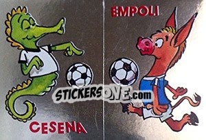 Sticker Mascotte Cesena / Empoli - Calciatori 1984-1985 - Panini