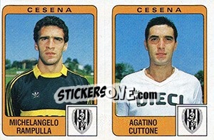 Sticker Michelangelo Rampulla / Agatino Cuttone - Calciatori 1984-1985 n. 365 - Panini