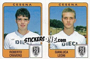 Sticker Roberto Cravero / Gianluca Leoni - Calciatori 1984-1985 - Panini