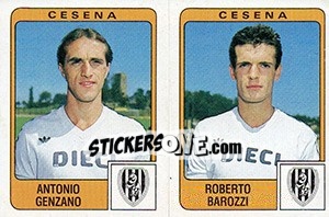 Sticker Antonio Genzano / Roberto Barozzi - Calciatori 1984-1985 - Panini