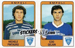 Sticker Michele Pintauro / Ezio Gelain - Calciatori 1984-1985 n. 374 - Panini
