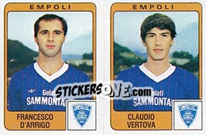 Sticker Francesco D'Arrigo / Claudio Vertova - Calciatori 1984-1985 n. 376 - Panini
