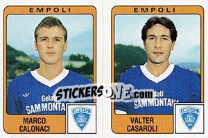 Sticker Marco Calonaci / Valter Casaroli - Calciatori 1984-1985 n. 377 - Panini