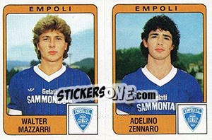 Cromo Walter Mazzarri / Adelino Zennaro - Calciatori 1984-1985 - Panini