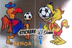 Sticker Mascotte Genoa / Lecce - Calciatori 1984-1985 n. 383 - Panini