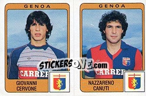 Figurina Giovanni Cervone / Nazzareno Canuti - Calciatori 1984-1985 - Panini