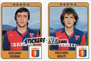 Sticker Giuliano Fiorini / Massimo Mauti - Calciatori 1984-1985 n. 388 - Panini