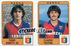 Sticker Ivano Bonetti / Claudio Testoni - Calciatori 1984-1985 n. 389 - Panini