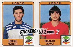 Figurina Enrico Ppionetti / Rodolfo Vanoli - Calciatori 1984-1985 - Panini