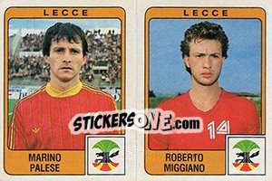 Sticker Marino Palese / Roberto Miggiano - Calciatori 1984-1985 n. 398 - Panini