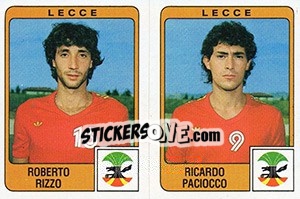 Cromo Roberto Rizzo / Ricardo Paciocco - Calciatori 1984-1985 - Panini