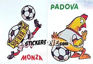 Sticker Mascotte Monza / Padova - Calciatori 1984-1985 n. 402 - Panini