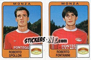 Sticker Roberto Spolon / Roberto Fontanini - Calciatori 1984-1985 n. 405 - Panini