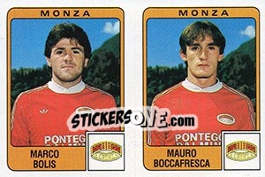 Cromo Marco Bolis / Mauro Boccafresca - Calciatori 1984-1985 - Panini