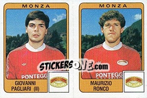 Sticker Giovanni Pagliari / Maurizio Ronco - Calciatori 1984-1985 - Panini