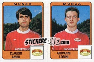 Sticker Claudio Ambu / Giovanni Lorini - Calciatori 1984-1985 n. 408 - Panini