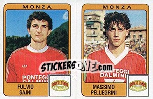 Cromo Fulvio Saini / Massimo Pellegrini - Calciatori 1984-1985 - Panini