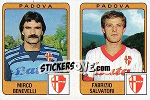 Sticker Mirco Benevelli / Fabrizio Salvatori - Calciatori 1984-1985 - Panini