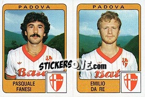 Cromo Pasquale Fanesi / Emilio Da Re - Calciatori 1984-1985 - Panini