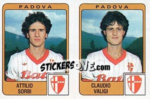 Sticker Attilio Sorbi / Claudio Valigi - Calciatori 1984-1985 n. 416 - Panini