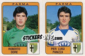 Sticker Roberto Dore / Pier Luigi Panizza - Calciatori 1984-1985 - Panini