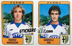 Sticker Marco Marocchi / Gabriele Pin - Calciatori 1984-1985 n. 425 - Panini