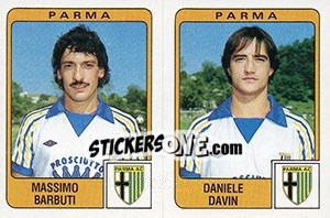 Sticker Massimo Barbuti / Daniele Davin - Calciatori 1984-1985 n. 427 - Panini