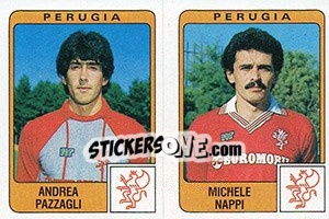 Cromo Andrea Pazzagli / Michele Nappi - Calciatori 1984-1985 - Panini