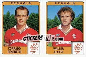 Figurina Corrado Benedetti / Walter Allievi - Calciatori 1984-1985 - Panini