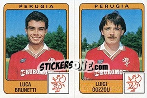 Sticker Luca Brunetti / Luigi Gozzoli - Calciatori 1984-1985 n. 433 - Panini